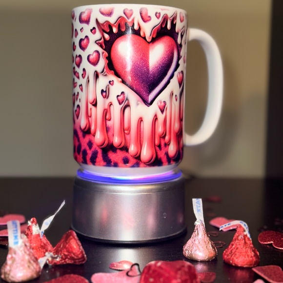 Hand Crafted Sublimated 3D Heart Mug - Picture 6 of 13
